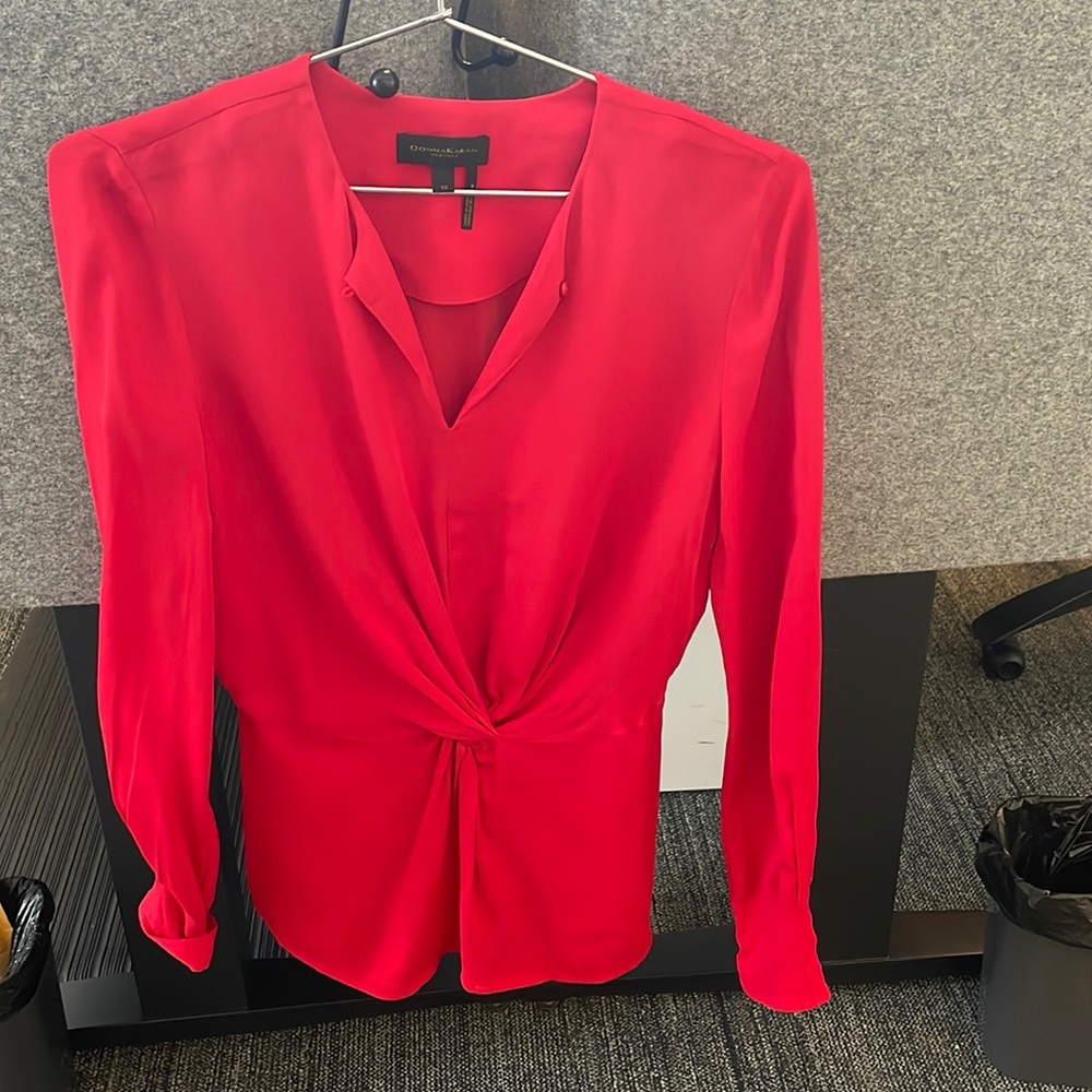 Donna Karan Red Blouse